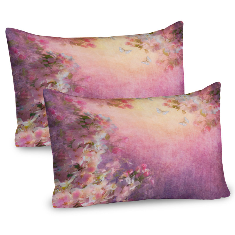 Ensemble de 2 taies décoratives Ambesonne Art Enchanted Blossom, H 20 po x l 36 po