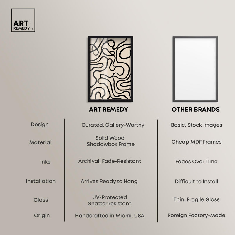 «Path of a Thought I Shadowbox», impression murale moderne par Art Remedy, cadre noir, 21 x 31, H 31 po x l 21 po