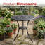 POSITANO Garden & Patio Grey Cast Aluminium Bistro Table-1113271052