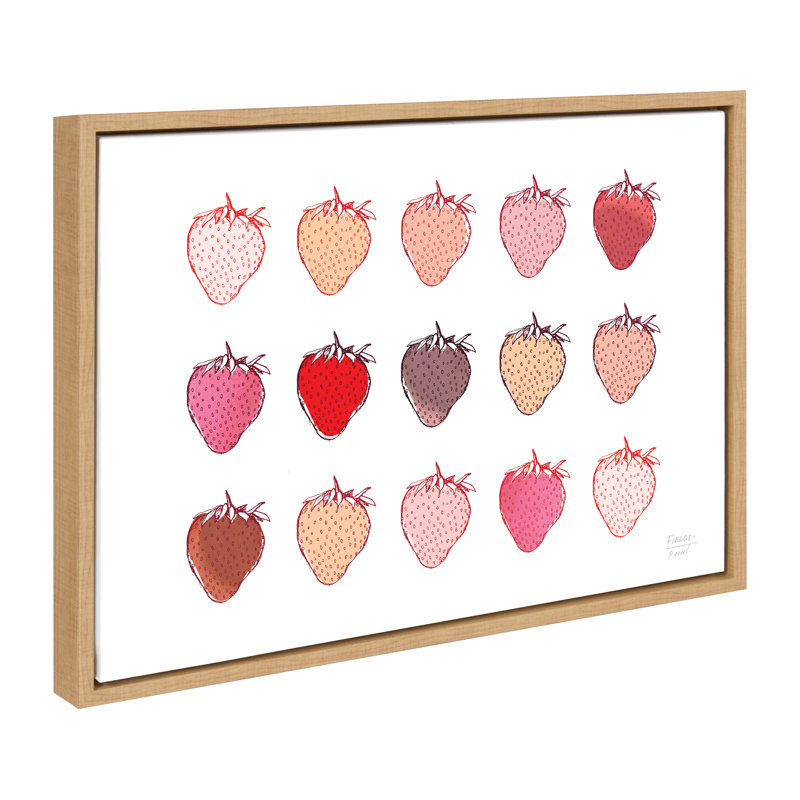 Strawberry Fields Print by Statement Goods Framed Canvas Wall Art Print