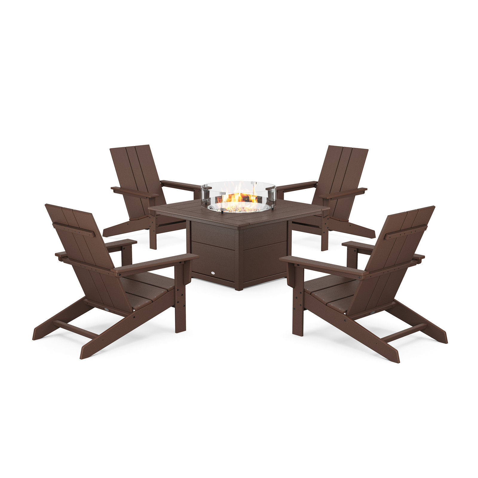 4-Person Patio Seating Group, Mahogany