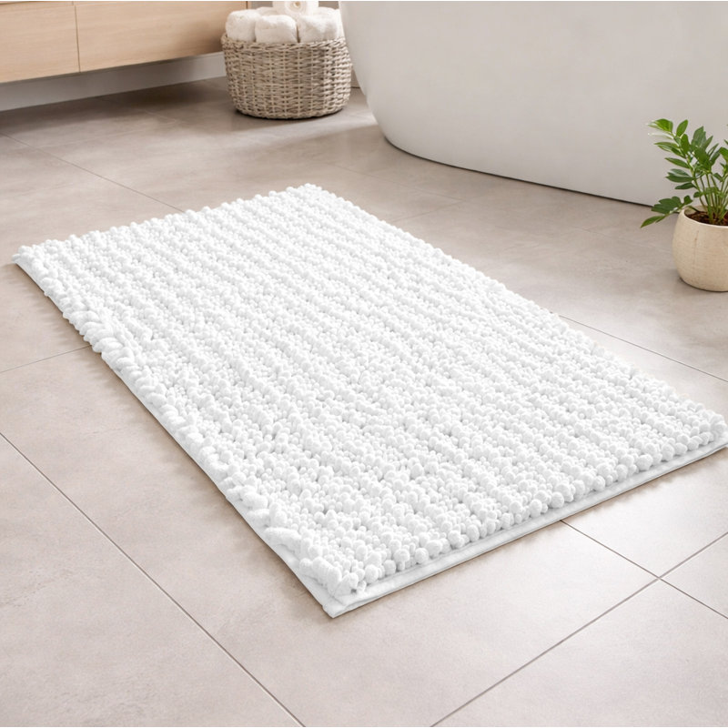 Tapis de salle de bain 36 po x 24 po, Blanc