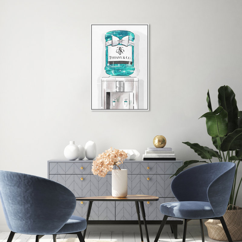 Bijou de watercooler - impression, H 20 po x l 30 po, Cadre blanc