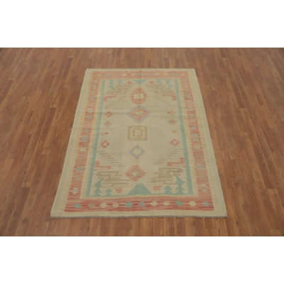 Geometric Kilim Handwoven Rug 5x6