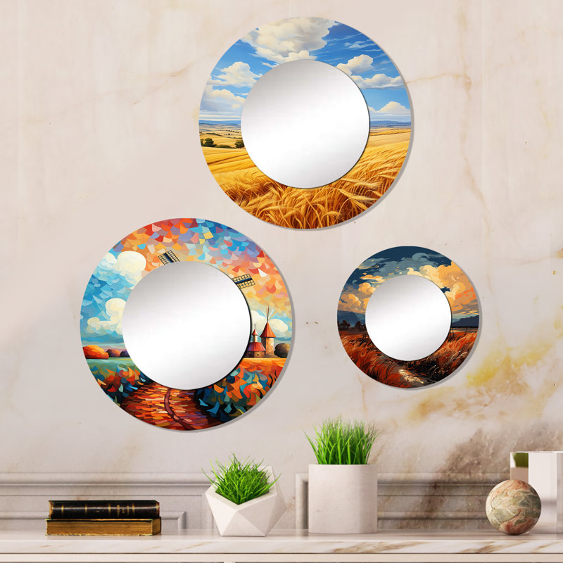 Nerau Metal Round Mirror