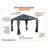 Sojag 12' x 12' South Beach Hardtop Gazebo Outdoor Weather-Resistant Aluminum Frame Shelter with Mosquito Net