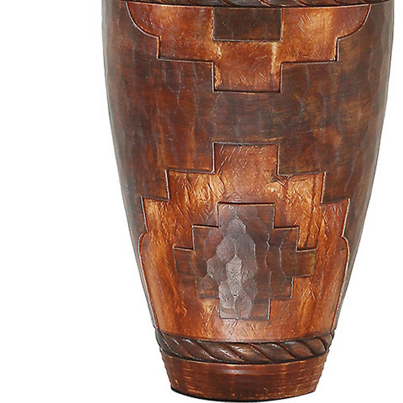 Silbia Concrete Standard Table Lamp, Yes, Brown