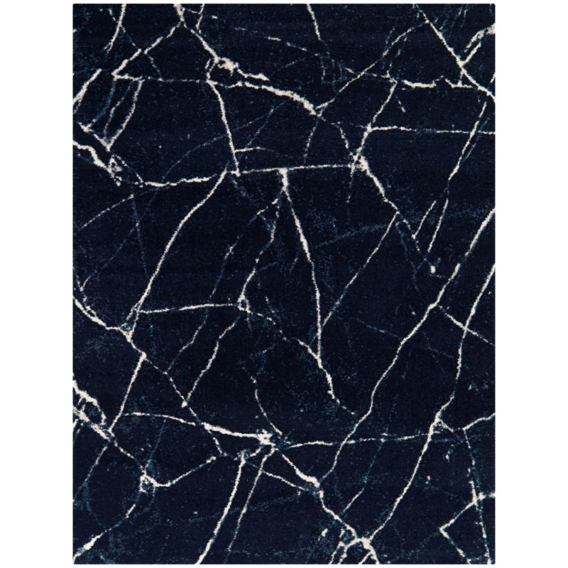 Tapis bleu marine Boehler, Rectangle 7 pi 10 po x 10 pi