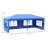 Outsunny Large Party Tent, Outdoor Event Shelter, Gazebo Canopy With 4 Removable Window Sidewalls For Weddings, Picnics, Blue