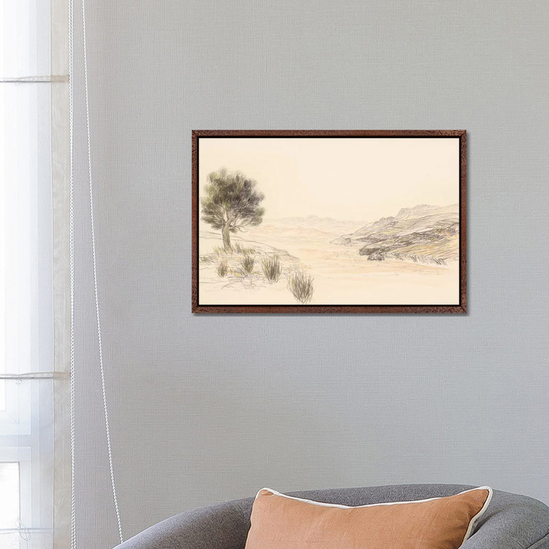 Nahal Zin by Itzu Rimmer - Print on Canvas, 66.04 cm H x 45.72 cm W, Classic Brown Wood Framed