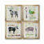 Golden Cuisine Sheep - Ensemble de 4 peintures sur toile encadrées-60148730-60148729
