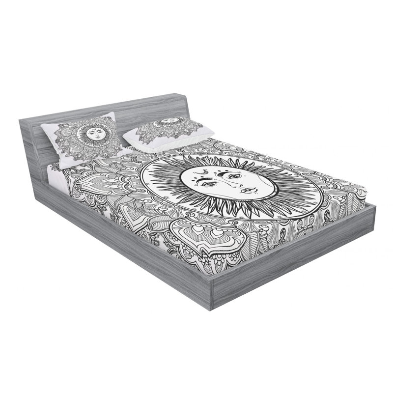 Microfiber Sheet Set, Queen Sheet Set with Fitted Sheet