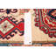 Tapis beige / rouge / bleu foncé noué à la main de conception unique 6 pi 7 po x 9 pi 4 po Ashfaq