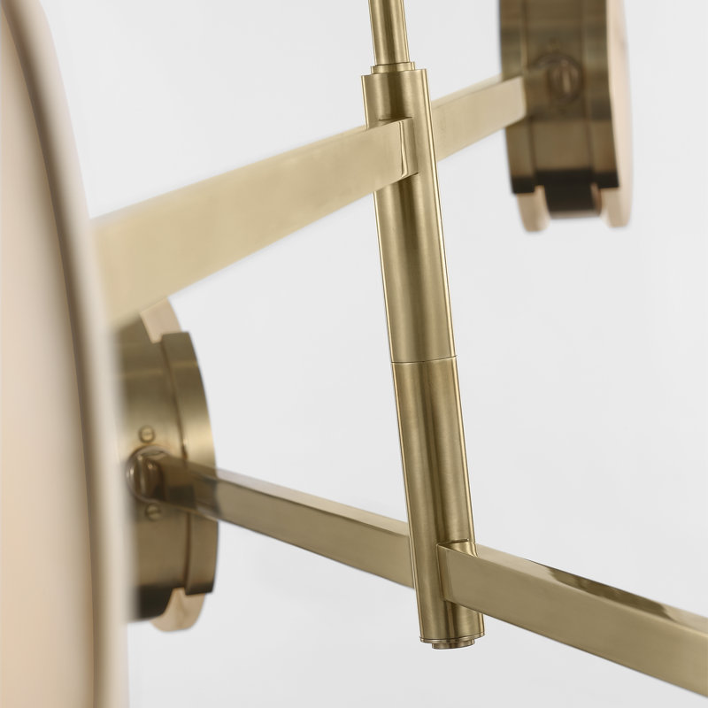 Kelly Wearstler Melange 72" Multi-Positional Chandelier with Alabaster, Antique-Burnished Brass