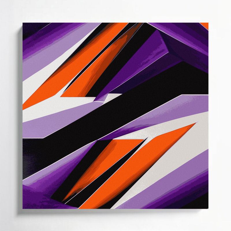 Hard Edge 69, impression sur toile mauve, H 16 po x l 16 po