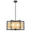 Lustre cylindrique en rotin tissé à la main à 6 lumières de style bougie Nekoosa-1713863507