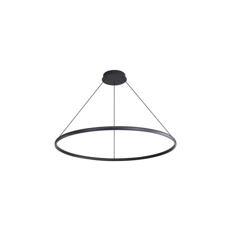 Veritas 35" LED Ring Chandelier, Sand Black