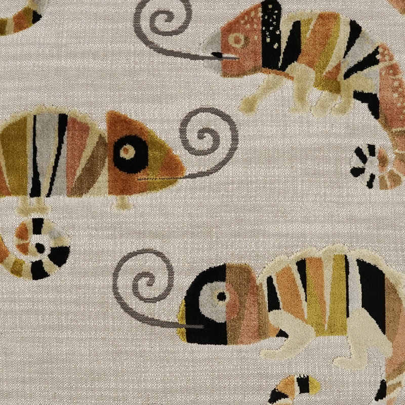 Coussin décoratif caméléon, Carré 22 po