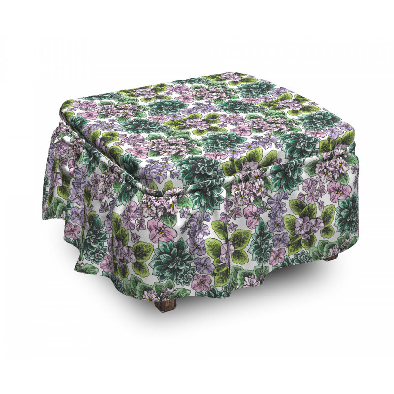 Housse pour violet pivoines repose-pieds