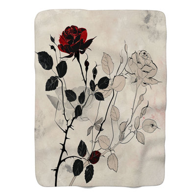 Simple Rose Motifs - Couverture de qualité supérieure 1 pièce