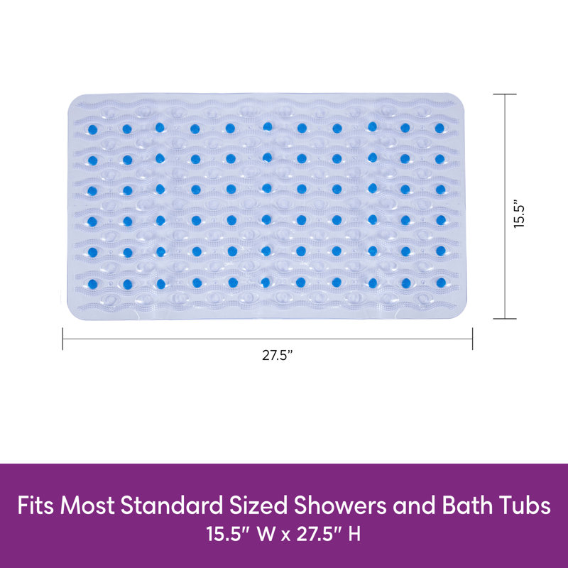 Rectangle Vinyl Shower and Bath Mat - Basics by Wayfair™