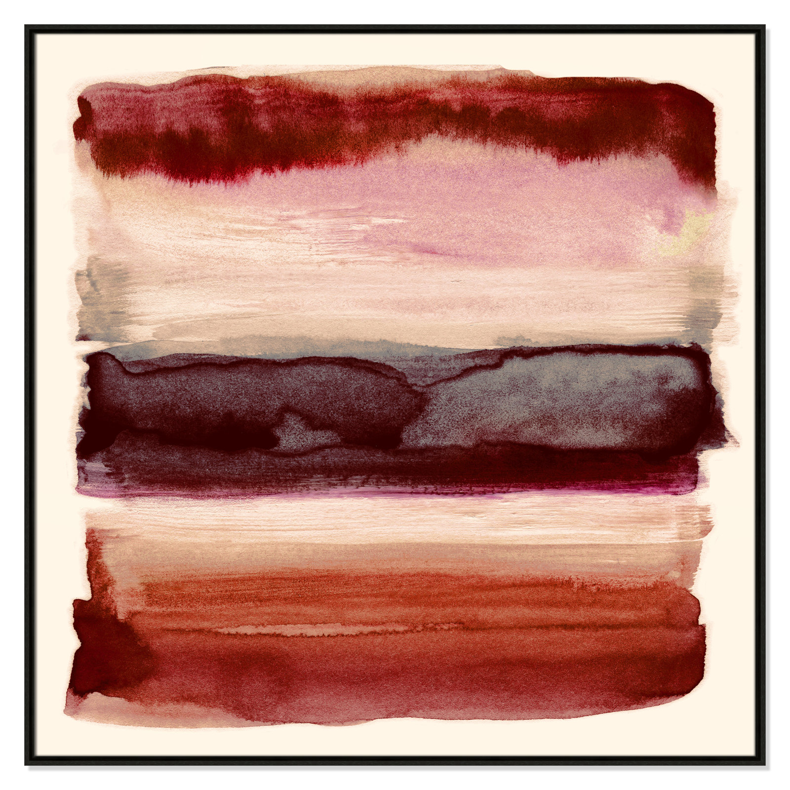 Burgundy Sky II Print by Nan, Espresso, 46.5" H x 46.5" W