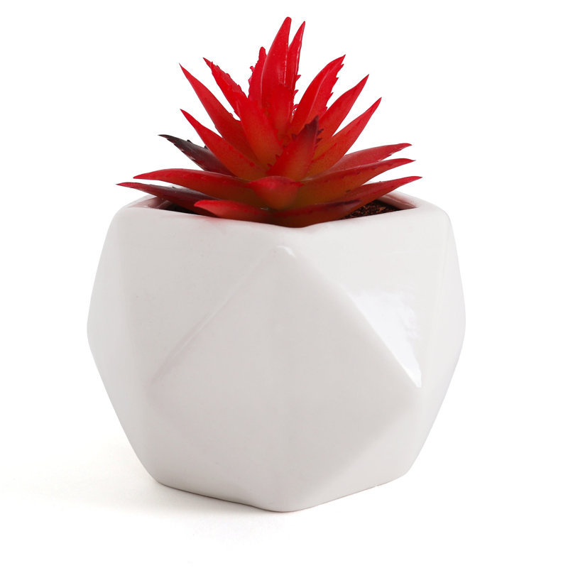 4.5'' Faux Succulent in Ceramic Planter