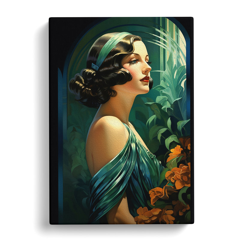 Art Woman Classicism - Wrapped Canvas, 76cm H x 50cm W x 3cm D