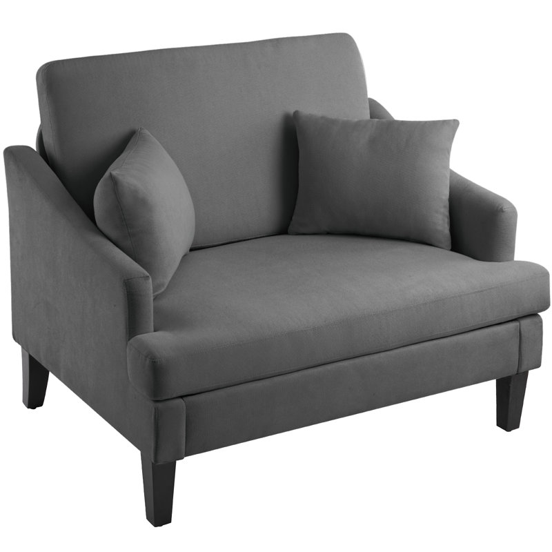  Fauteuil d'appoint surdimensionné 41 "pour salon, chambre à coucher, Gris foncé