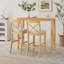 Farmhouse Style Rectangular Wood Bar Height Dining Set With Two Chairs For Compact Kitchen Breakfast Nook Spaces-611056810
