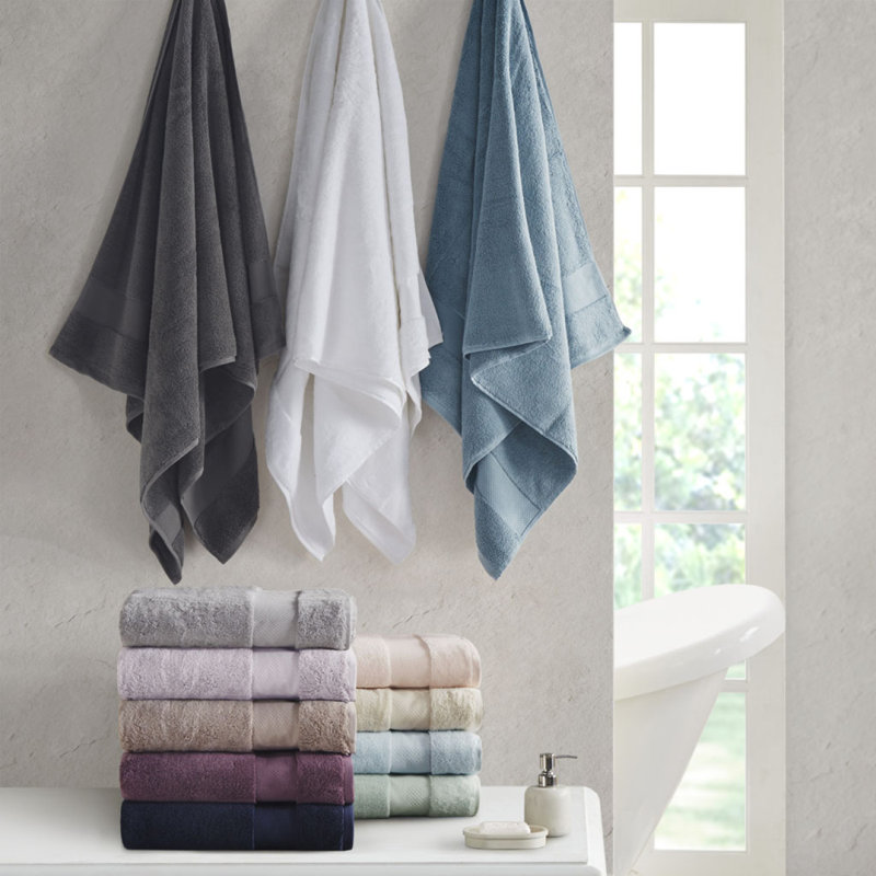 Cotton 6 Piece Bath Towel Set, Charcoal