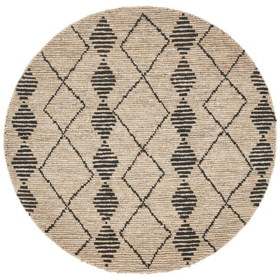 Geometric hand-woven jute rug Trotter
