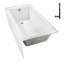 Baignoire en alcôve en acrylique blanc brillant avec drain extérieur 60 po x 32 po Streamline-101699625