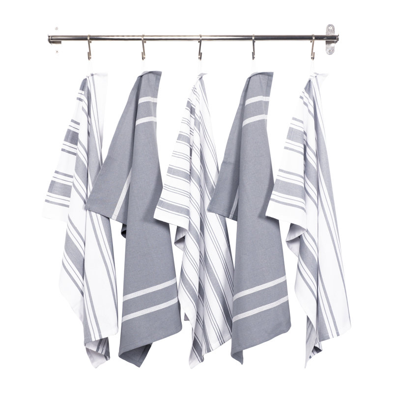 Serviettes de cuisine en coton recyclé l 18 po - Basics by Wayfair ™, Mélange gris