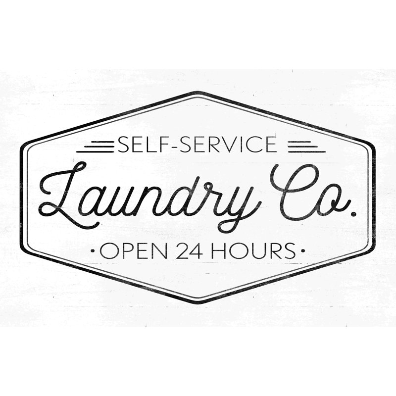" Sel Service Laundry ", 8" H x 12" W  