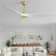60 Inch Modern ABS Ceiling Fan With 6 Speed Smart Remote Control Reversible DC Motor For Bedroom Living Room