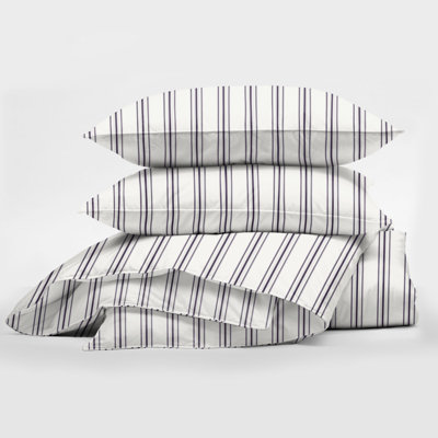 August Stripe Reversible Cotton Comforter Set