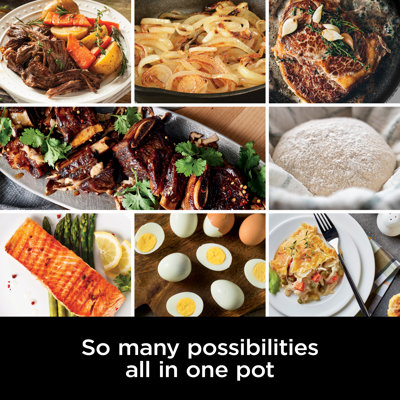 Ninja Foodi 8-in-1 PossibleCooker PRO 8.5-Quart Multi-Cooker with Glass Lid, Integrated Spoon, and Non-Stick, Oven-Safe Pot