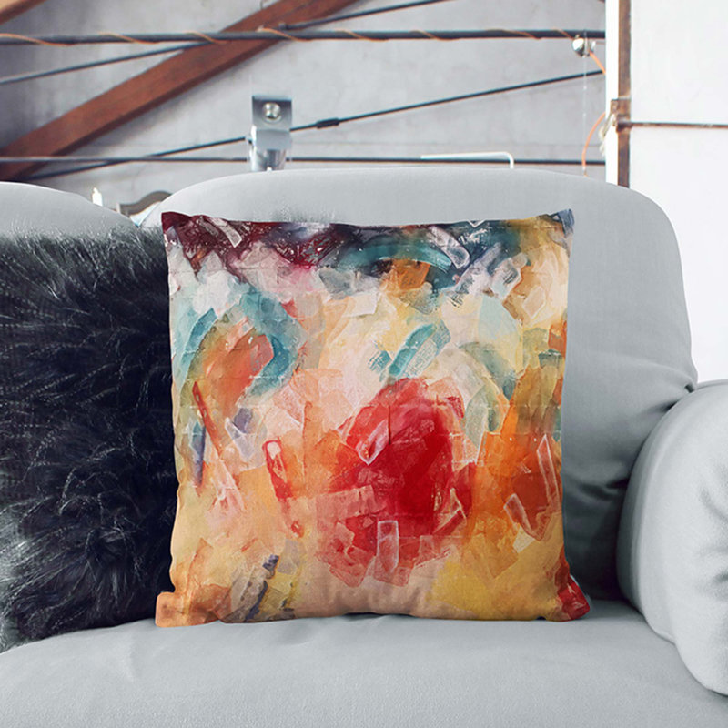 Square Throw Cushion, White, 55cm H x 55cm W x 20cm D