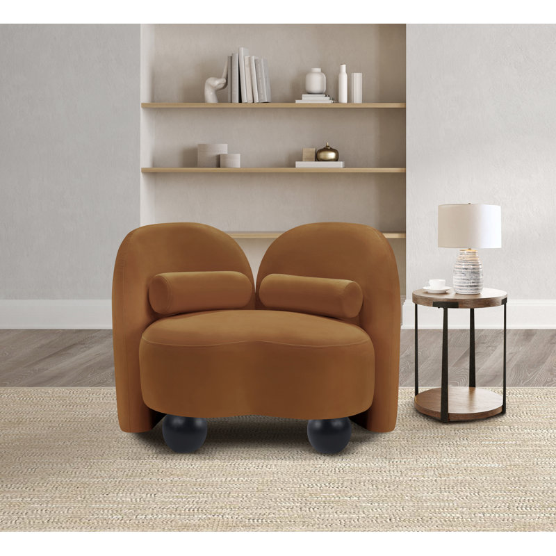 Daphne Upholstered Chair, Saddle Velvet