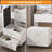 Small Vanity Desk Set With 3 Adjustable Lighted Mirror-171022322