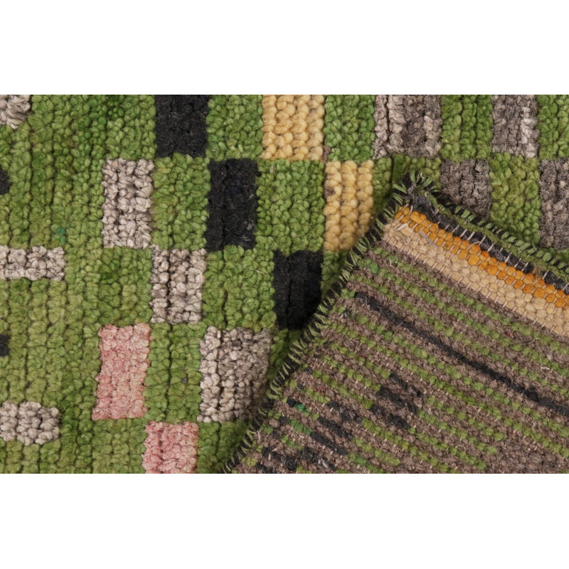 Moroccan Hand Knotted Area Rug, Runner 2'6" x 10'