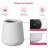 17.5" H x 14.5" W Curved Concrete Planter for Indoor and Outdoor Plants with Drainage, Bright White-454737305-454737310