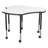 Structure Series Cog Adjustable Height Mobile Kids Classroom Activity Table with Whiteboard Top