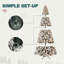 Arbre de Noël artificiel enneigé avec lumières blanc chaud et extrémités de branches, arbre de Noël en faux pin de qualité supérieure pour la maison, le bureau ou le magasin, incluant un support en métal pliable-248378094