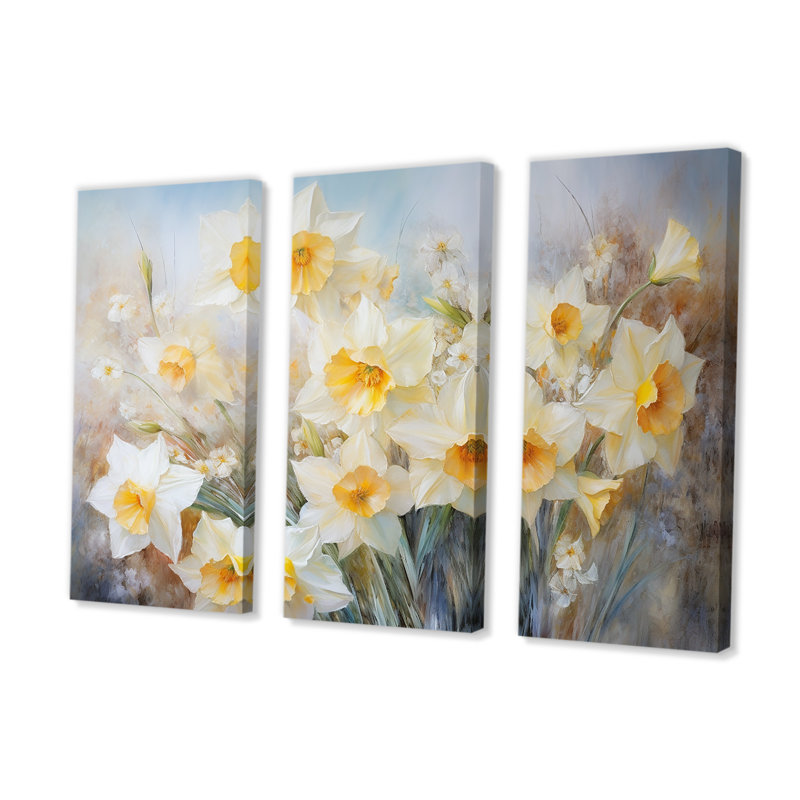 Ensemble de décorations murales Minimalims Daffodils Charm, H 40 po x l 60 po x P 1 po