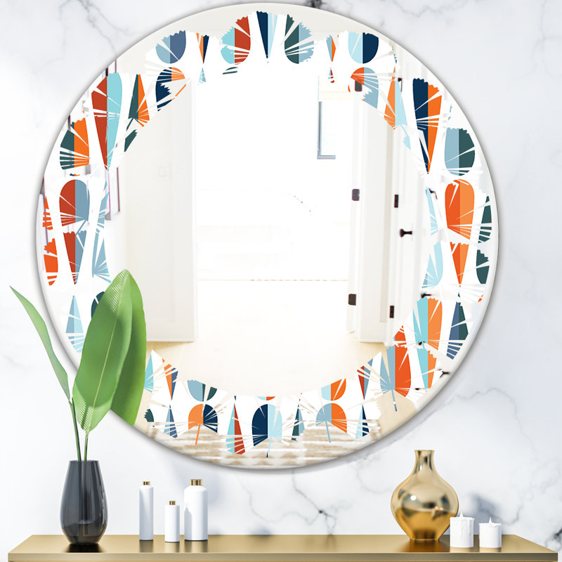 Miroir mural Leaves Abstract Drops V Coastal, H 31,5 po x l po