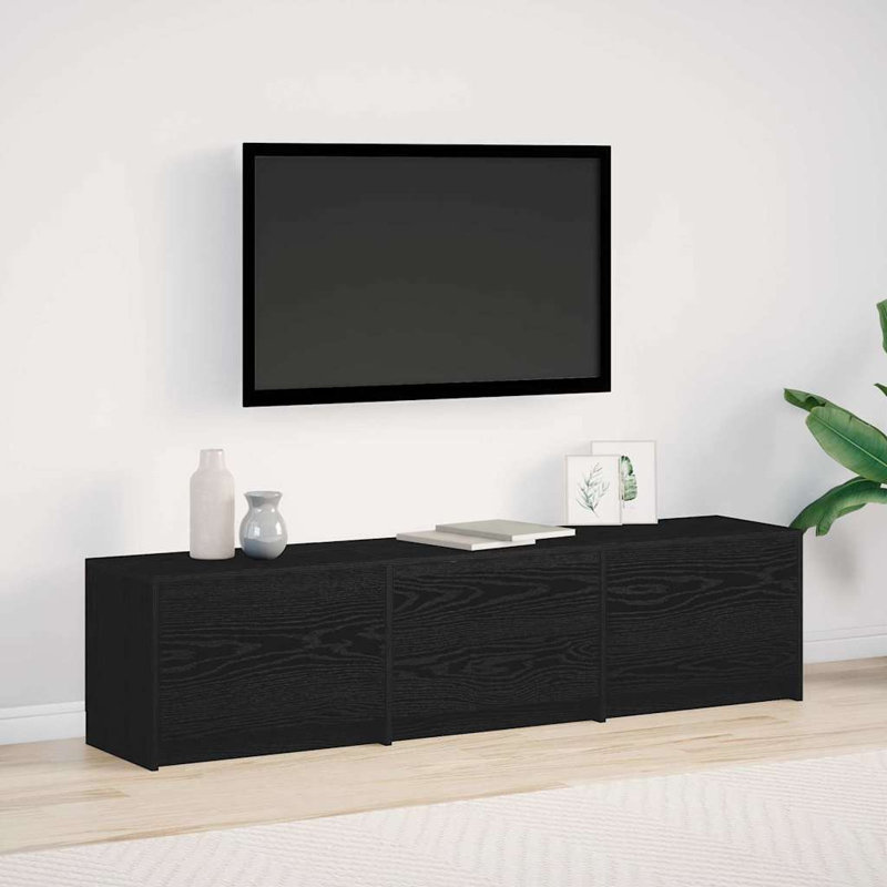 Unfinished TV Stand, 40cm H x 162.5cm L x 34cm W, Black Oak