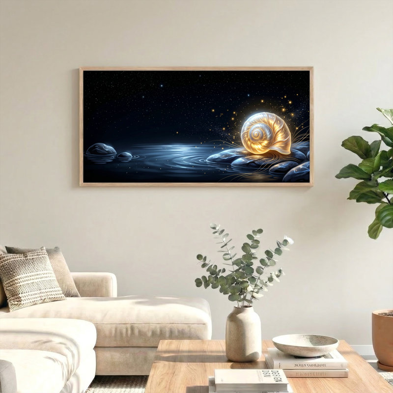 Starry Shell, reproduction d'art sur toile, ensemble de 1, Naturel, L 40 po x H 20 po