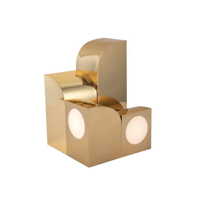 Gypsum LED Novelty Table Lamp by Sean Brown, Polished Brass